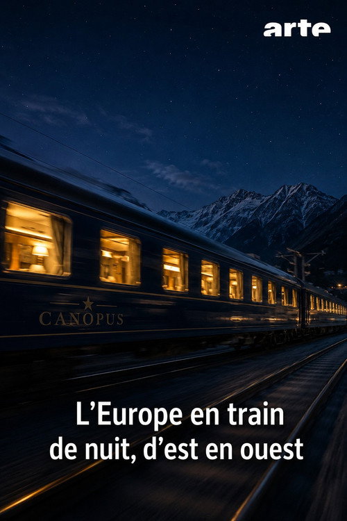 Affiche de L'Europe en train de nuit, d'est en ouest